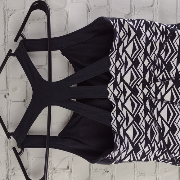 Lucy Active wear Athletic Tank Small Black White - Picture 5 of 10
